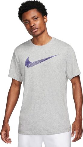 Nike - T-Shirts (Men's and Women's) (US, Alpha, Small, Regular, Regular, Men's - Nike - Grey/Violet (FJ2464-063)) in Saudi Arabia