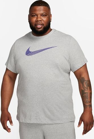 Nike - T-Shirts (Men's and Women's) (US, Alpha, Small, Regular, Regular, Men's - Nike - Grey/Violet (FJ2464-063)) in Saudi Arabia