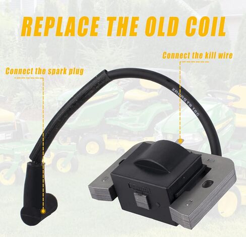 ملف الإشعال 32-707-01-S متوافق مع محركات Kohler SV735-0002، SV735-0017، SV735-0018، SV735-0019، SV740-0002، SV740-0020 محركات معدات الحديقة والحدائق تحل محل 24-584-52-S( 2 قطعة) in Kuwait