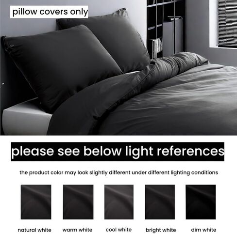 Mohap Zipper Pillowcase 4 Pieces Brushed Microfiber 1800 Hotel Quality Super Soft Pillow Cover No Shrinkage No Fade Pillow Protectors - Black, Queen in Kuwait