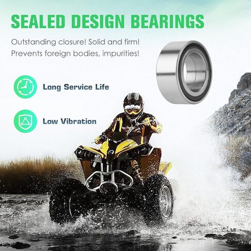 مجموعة محمل العجلة ومحور السيرة الذاتية الأمامي الأيسر/الأيمن من Youxmoto مناسبة لسيارة Honda FourTrax Rancher 350/ TRX350 2000 2001 2002 2003 2004; 4340 كرومولي الصلب السيرة الذاتية محرك المحور نصف عمود in Saudi Arabia