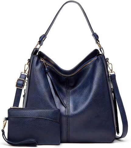 Women Handbags and Purse Sets Vegan Leather Tote Bags Fashion Hobo Bags Shoulder Bag Satchel Handbag Zip Wallet 2Pcs in Saudi Arabia
