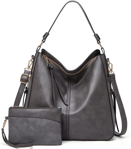 Women Handbags and Purse Sets Vegan Leather Tote Bags Fashion Hobo Bags Shoulder Bag Satchel Handbag Zip Wallet 2Pcs in Saudi Arabia