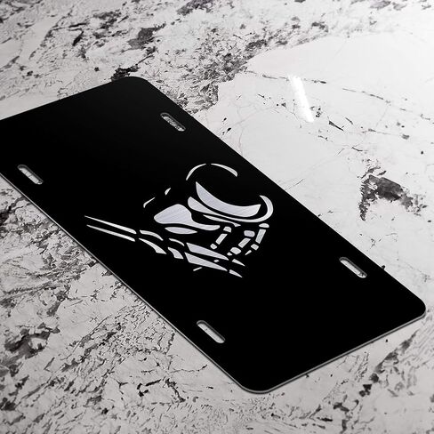 Classic Horror Film Etched Vanity Front License Plates (Skull Moth) in Saudi Arabia