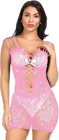 حجر الراين شبكة صيد السمك سباركلي مثير ارتداءها المرأة شبكة صيد السمك الملابس الداخلية شبكة قميص بيبي دول ارتداءها in Kuwait