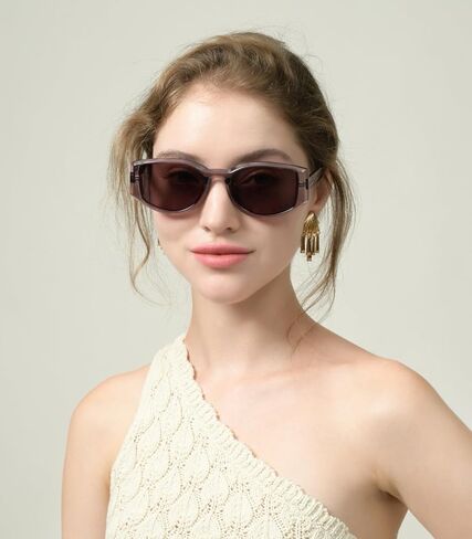 JELLY Trendy Cat Eye Sunglasses for Women, TR90 Pin Fashion Frame, TAC Polarized Lens, UV400 Protection in Saudi Arabia