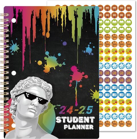 2024-2025 Student Planner - Academic School Planner 2024-2025, JUL 2024 to JUN 2025, 9'' x 11'', Weekly Lesson Planner, Planner 2024-2025 with Stickers, 3-Holes Punched in Saudi Arabia