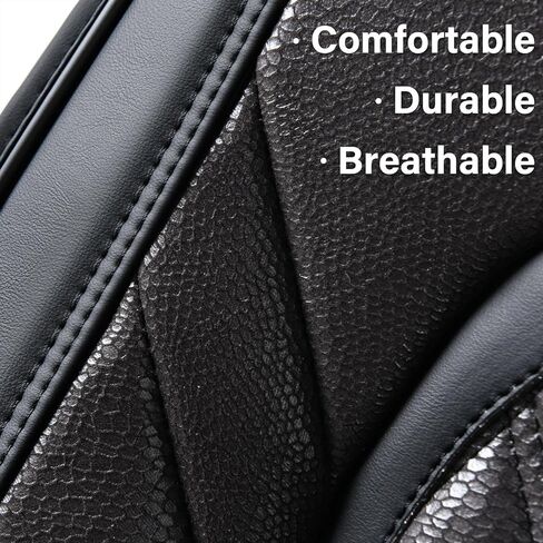 أغطية مقاعد السيارة Coverado الأمامية، عبوتان من أغطية المقاعد العالمية للسيارات، وسائد مقعد جلدية فاخرة، واقيات مقاعد مقاومة للماء والأوساخ وأغطية مقاعد مقاومة للأشعة فوق البنفسجية تناسب معظم المركبات باللون الأسود in Kuwait