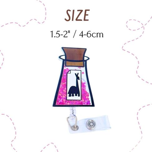 YJ PREMIUMS Llama Potion Shaker Badge Reel | Funny Cute Nurse Purple Alpaca Llama Extract Retractable Badge Holder Name Card ID Clip for Nurses Practitioner Medical Coworker Gifts Essentials in Kuwait