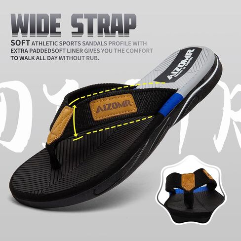 Men's Flip Flop Casual Comfortable Thong Sandals Summer Beach Lightweight Non-Slip Athletic Slide Sandals in Saudi Arabia