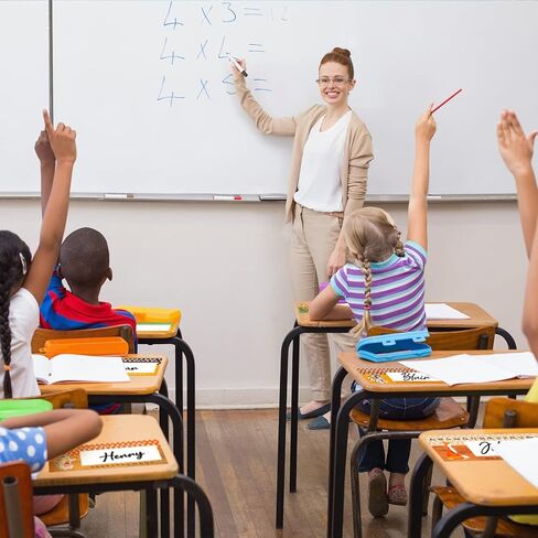 48 قطعة من لوحة اسم أصدقاء الغابة، مخطوطة تقليدية، علامات اسم أبجدية مسطحة يسار/يمين مع نقاط صمغ لتزيين مخلوقات مكاتب طلاب المدارس، 11.8 × 4 بوصات (وودلاند) in Kuwait