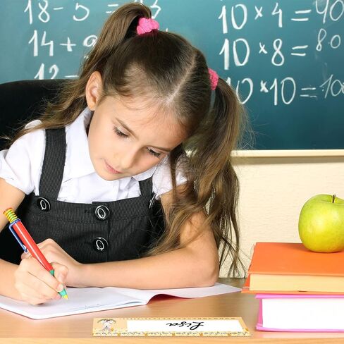 48 قطعة من لوحة اسم أصدقاء الغابة، مخطوطة تقليدية، علامات اسم أبجدية مسطحة يسار/يمين مع نقاط صمغ لتزيين مخلوقات مكاتب طلاب المدارس، 11.8 × 4 بوصات (وودلاند) in Kuwait