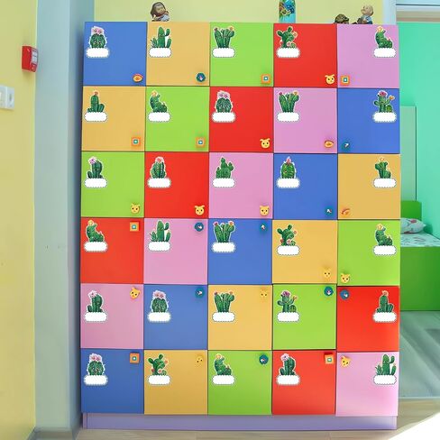 120 Pieces Cactus Name Tags Stickers, Self Adhesive Cactus Stickers Labels Cute Cactus Themed Bulletin Board Stickers Cactus Cutouts Nameplate for Classroom Student Back to School Desk Decor in Kuwait
