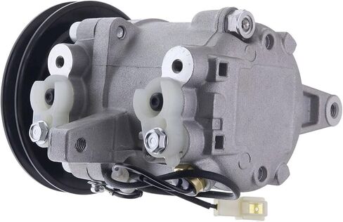 FridayParts A/C Compressor SVO7E 3C581-97590 3C581-50060 RD451-93900 Compatible for Kubota M108S M5040 M6040 B3350HSDC KX033-4 KX080-4 L3240HSTC L4060HSTC L5240HSTC Replacement (Black Plug) in Saudi Arabia