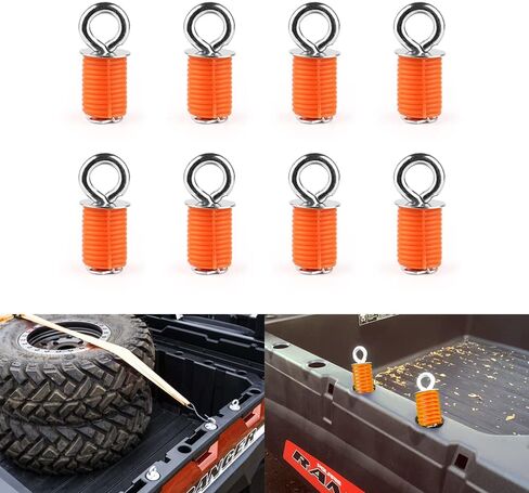 مرساة ربط ATV، 4 قطع مقاس 1 بوصة ATV UTV مرساة ربط مناسبة متوافقة مع Polaris Lock & Ride RZR (حتى 2020) 900 1000 Sportsman/ACE - غير مناسبة للحارس أو العام (برتقالي) in Kuwait