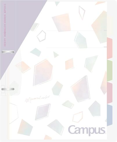 Kokuyo Campus Refillable Notebook, A4 Slim 2 Ring Binder Notebook with 5 Subject Dividers, 100 Sheets Capacity. Suitable for 30 Holes Loose Leaf Paper, Mineral Color Apricot Pink (Le-PP158-L4P) in Saudi Arabia