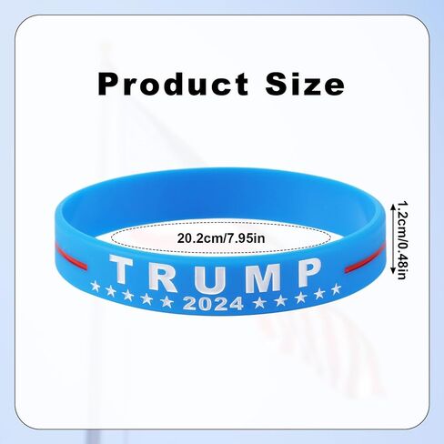 8pcs 2024 Trump Bracelet, Donald Trump Take America Back Rubber Bracelets Inspirational Motivational Wristbands Trump 2024 Silicone Bracelets for Teens Men Women in Saudi Arabia