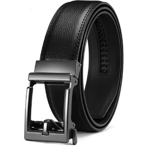CHAOREN Ratchet Belt Men - 1.5" Slide Mens Belt Leather for Casual Dress Pant - Trim To Fit