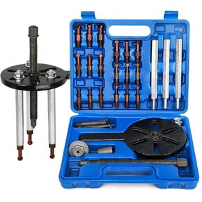 36 in1 Bearing Puller Separator Kit, Inner Bearing Puller Set, Blind Hole Bearing Puller Bearing Removal Tool with Spanner and Socket for Repair Motorbikes Car and Other Machinery.