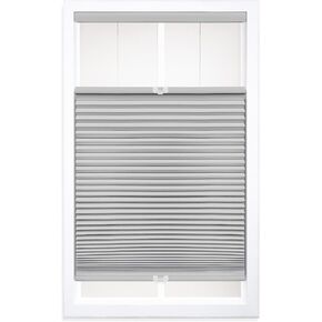 DEZ FURNISHINGS Cordless 1.5" Blackout Top Down Bottom Up Cellular Shade, 47.5" W x 84" H, Gray Cloud