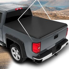 PM PERFORMOTOR Truck Bed Soft Tri-Fold Adjustable Tonneau Cover Compatible with 99-06 Silverado/Sierra 1500 2500 3500 & HD 6.5Ft Bed, PM-TC-T-033
