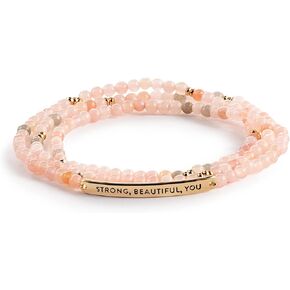 DEMDACO Strong Beautiful You Women's 28 Inch Beaded Stretch Necklace/Wrap Bracelet