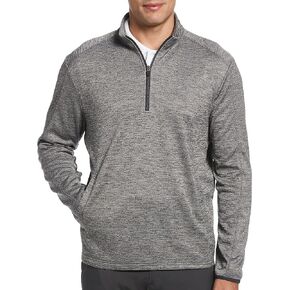PGA TOUR Mens 1/4 Zip Fleece Long Sleeve Pullover Large Black in Saudi Arabia