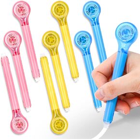 Whaline 9Pcs White Out Correction Tape Pen Whiteout Tape Eraser Yellow Blue Pink Ink Corrector Tape Correctional Tape for Note Taking Marking Crafting School Office Supplies, 5.3 x 1.1 Inch