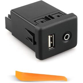 Jet Black Audio Player and USB Receptacle Interface Module Fit for Chevrolet Cruze GMC Cadillac Buick Model Replace 84333024 with Installation Tools without Cover