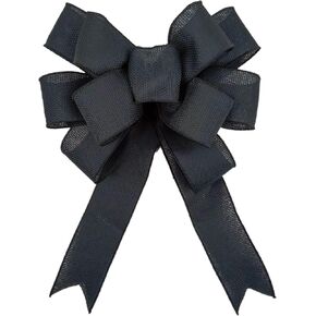 Wreath Bow for Add On Attachments to Staircase, Garlands, Lanterns - Customized (Black) in Saudi Arabia