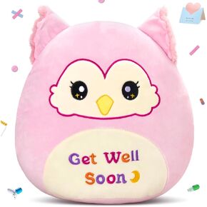 WEWILL 12’’ Get Well Soon Puppy Soft Plush Pillow Cute Get Well Dog Stuffed Animal Toy Gifts for Toddler Kids Boys Girls