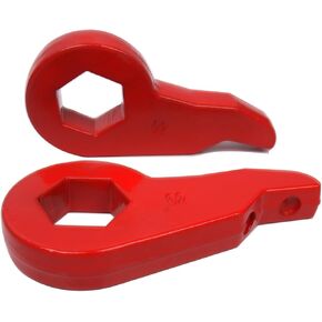 Forged Steel Torsion Bars Keys 1-3 inch Leveling Lift Compatible with 2001-2010 Silverado/Sierra 2500/3500 2WD/4WD 8-Lug (Red)