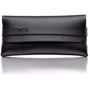 NIID Light Portable Eyeglasses Case Glasses Case Soft Eyeglass Case Faux Leather(Black)