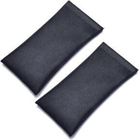 2 Pieces Sunglass Pouch Squeeze Top Eyeglass Pouch Sunglass Organizer Pouch Bag Sunglasses Case Eyeglass Case Reading Glasses Case EyeGlass Storage Bag(Black)