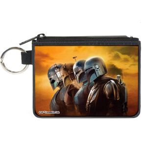 Buckle-Down Star Wars Wallet, Zip Clutch, The Mandalorian Series Poster Group Pose Clouds, Canvas