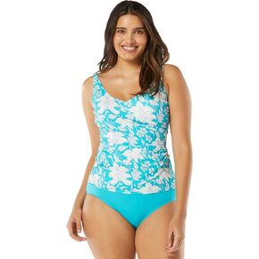 BEACH HOUSE Coastal Botanical Lola Wrap Tankini Sea Blue 16 in Kuwait