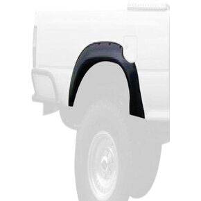 Bushwacker Cutout Pocket/Rivet Style Rear Fender Flares | 2-Piece Set, Black, Smooth Finish | 31020-11 | Fits 1989-1995 Toyota Pickup