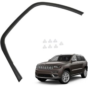 Right Side Wheel Eyebrows Wheel Arch Trim Flare Molding Trim Front Plastic Black Replacement for 2016-2022 Grand Cherokee 5XT68RXFAC