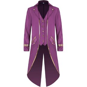 Lars Amadeus Steampunk Tailcoat for Men's Medieval Gothic Costume Vintage Victorian Jackets