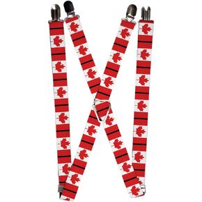 Buckle-Down Men's Suspender-Canada, Multicolor, One Size