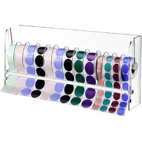 Adjustable Label Dispenser Acrylic Sticker Roll Holder Label Storage Organizer Sticker Dispenser Label Holder for Holding Sticker Label Office and Home (13 Disks)