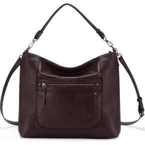 VASCHY Hobo Bags for Women, Vegan Leather Large Handbag Tote Bag Slouchy Shoulder Bag Purse w Convertible Crossbody Strap