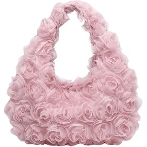 Verdusa Women's Floral Hobo Handbag Top Handle Clutch Purses
