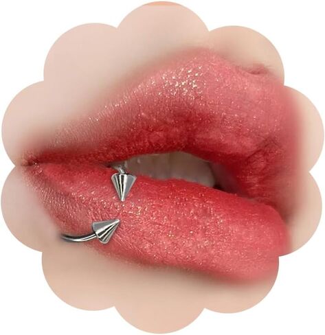 16G الجراحية الصلب الشفاه خواتم القوطية الأفعى لدغة مجوهرات الفولاذ المقاوم للصدأ الشفاه ثقب المجوهرات حدوة الحصان الحاجز الدائري ميدوسا الشفاه ثقب المجوهرات للنساء الرجال in Saudi Arabia
