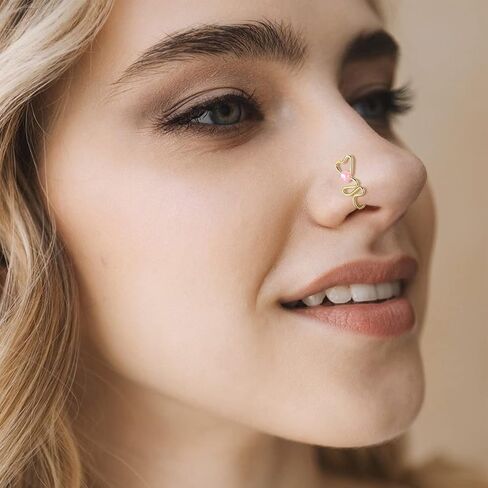African Nose Cuff for Women Non Piercing Fake Nose Ring Adjustable Clip on Nose Ring for Men Fake Piercings in Saudi Arabia