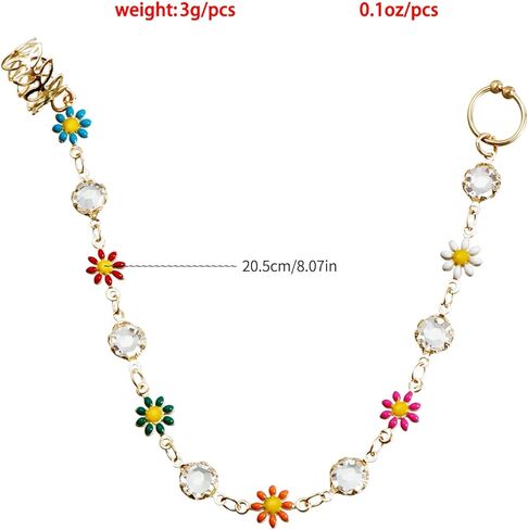 فاسق بوهو الأنف الدائري هوب مع سلسلة شرابة الحاجز وهمية حلقة الأذن إلى الأنف لا ثقب الأذن الكفة المجوهرات الهندية للنساء الفتيات in Kuwait