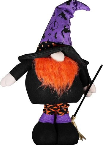 ديكورات جنوم الهالوين مقاس 55.88 سم ديكورات قطيفة ساحرة قابلة للتمديد للهالوين، ديكورات تومتي السويدية جنوم الهالوين للمنزل قزم ديكور دمية زخارف قابلة للجمع جنوم in Kuwait