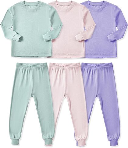 HAPIU Rayon from Bamboo Toddler Pajamas Set, Pjs Baby Kids Girls Boys in Saudi Arabia