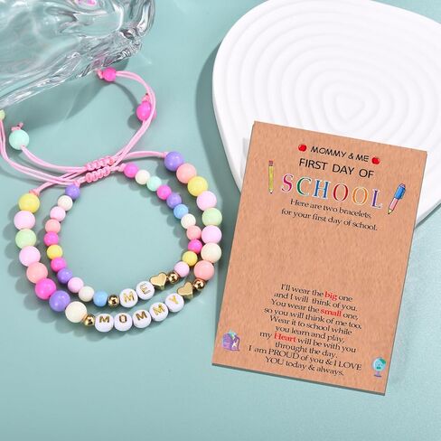 Back to School/First Day of Kindergarten/Pre/School Mommy and Me Bracelet for Women Son Mom Daughter in Saudi Arabia