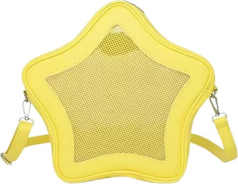 Star Shape Ita Bag Pins Display Crossbody Bag PU Leather Backpack Y2k Aesthetic Cute Handbag in Saudi Arabia